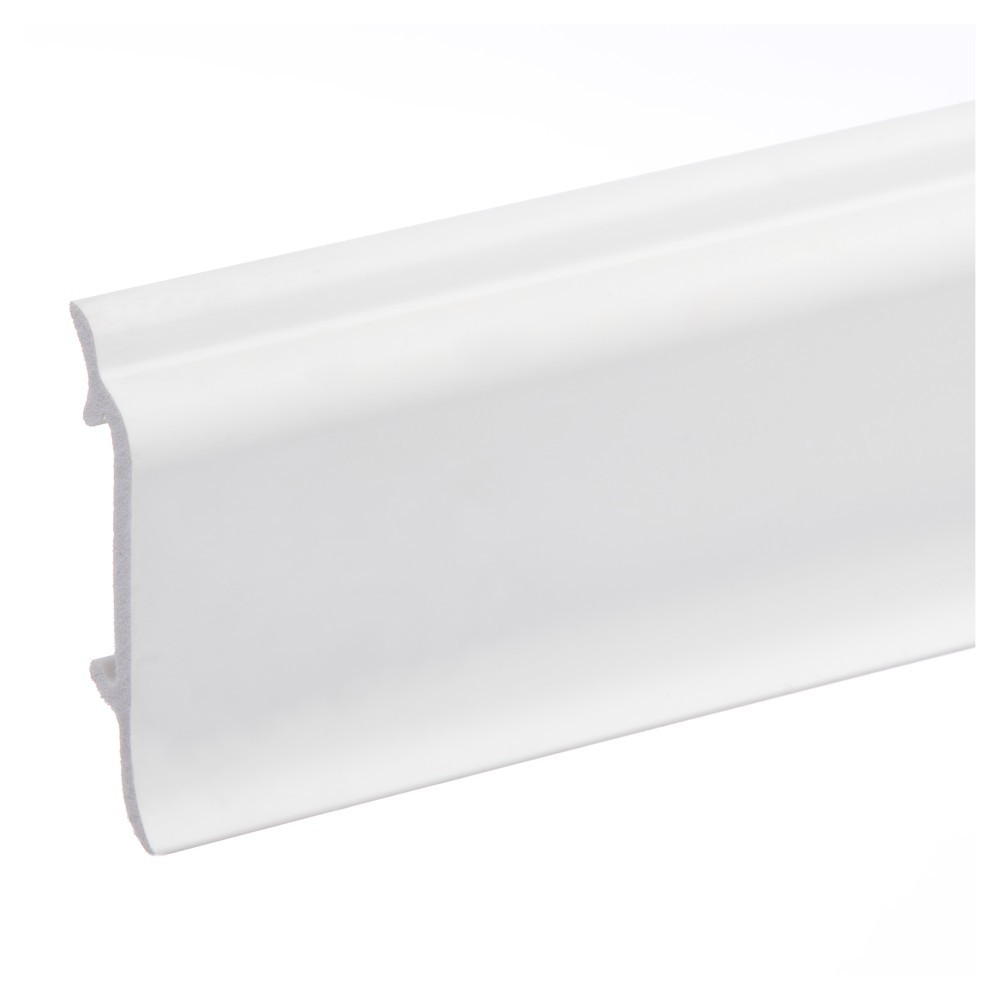 Plinta pardoseala Elegance, polimer dur, alb, 2440 x 19 x 83 mm