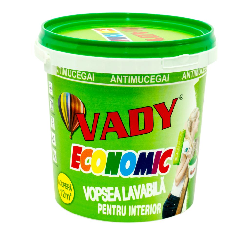 Vopsea lavabila interior Vady Economic, alb, 1 l