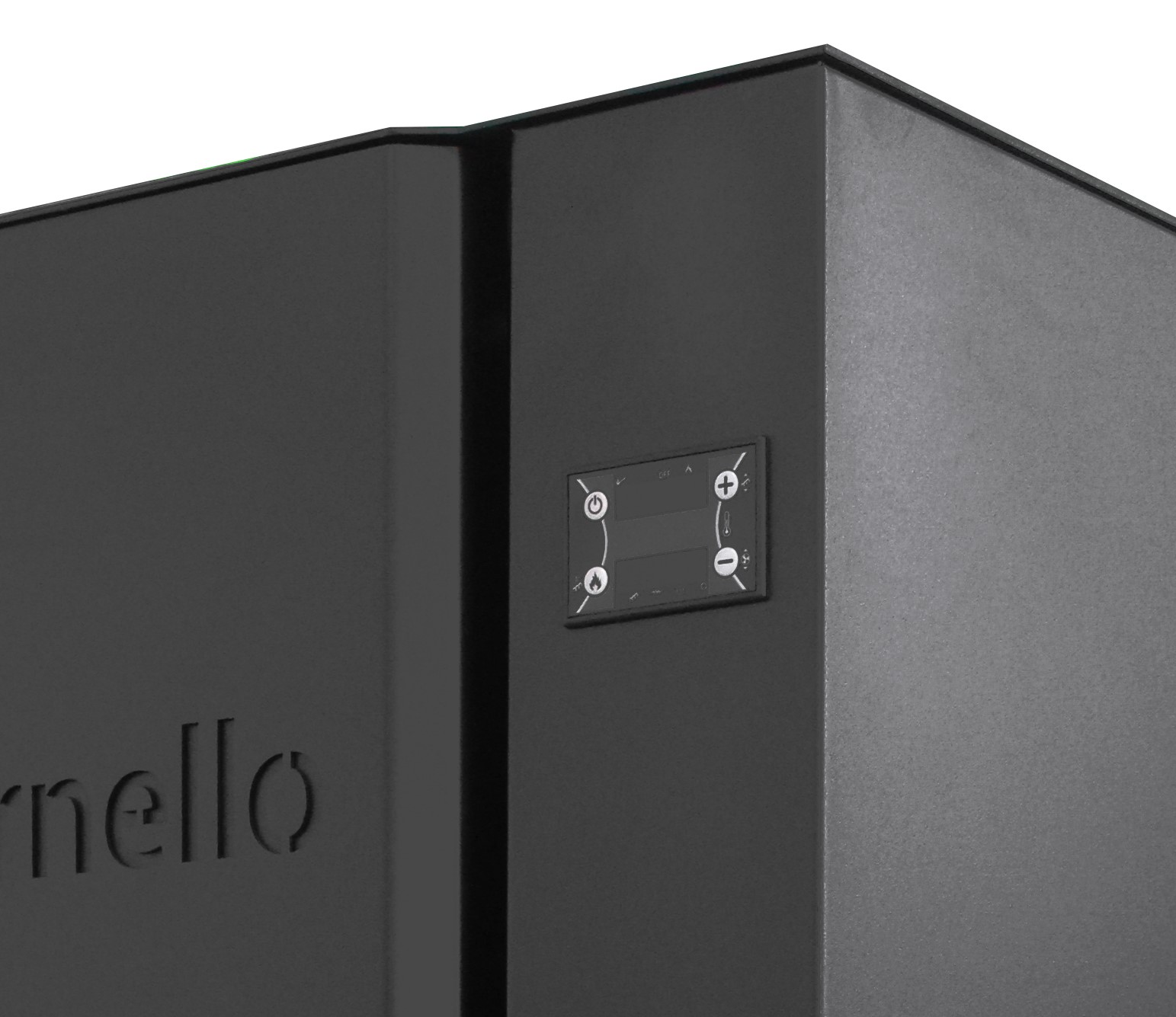 Termosemineu pe peleti Fornello Pellet King 35 kw complet echipata pentru incalzire pompa  vas de expansiune supapa de siguranta automatizare  tiraj fortat buncar peleti 80 litri aprindere automata Clasa energetica A+