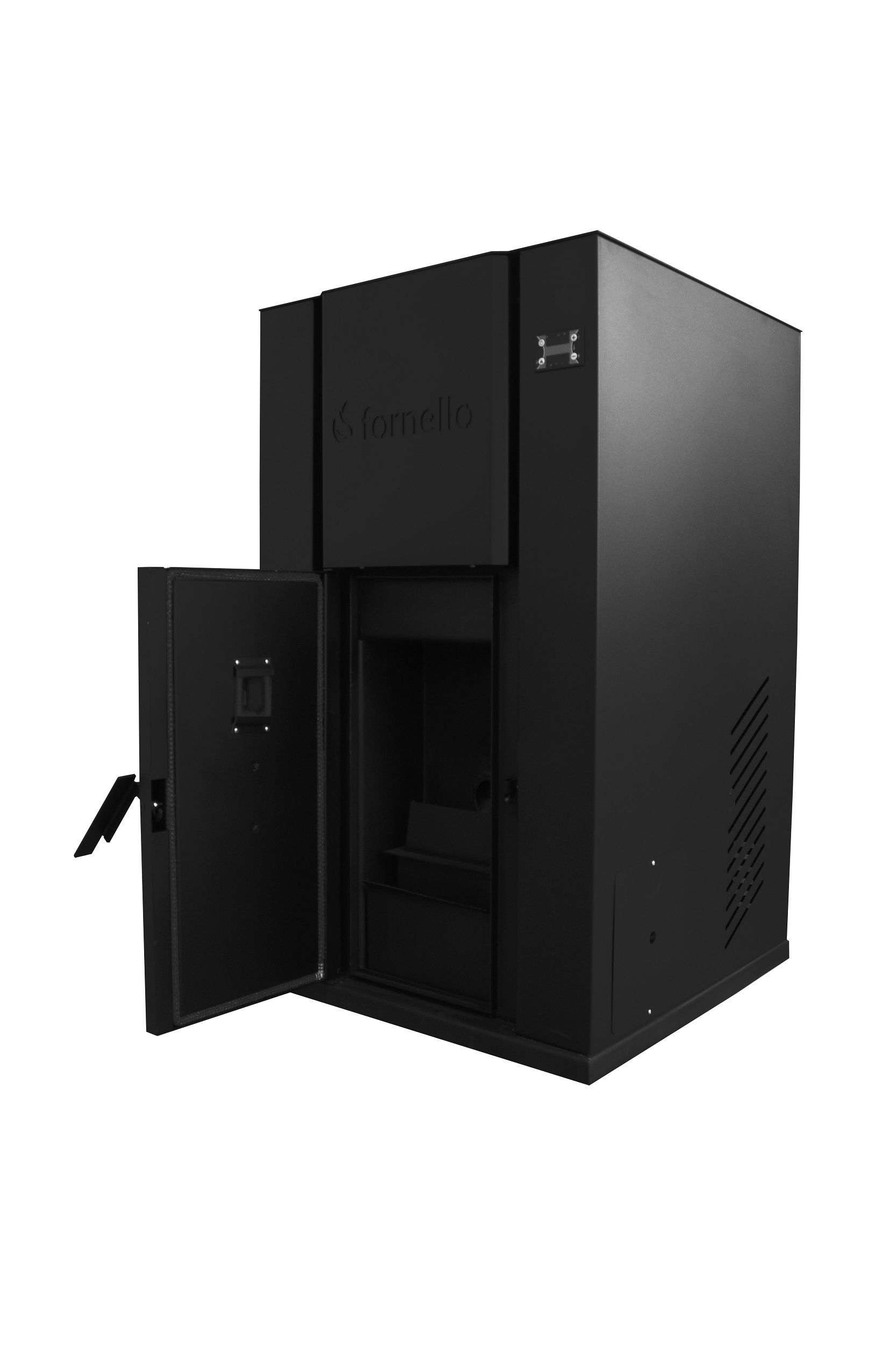 Centrala monobloc pe peleti Fornello Pellet King 40 kw complet echipata pentru incalzire pompa  vas de expansiune supapa de siguranta automatizare  tiraj fortat buncar peleti 100 kg aprindere automata Clasa energetica A+