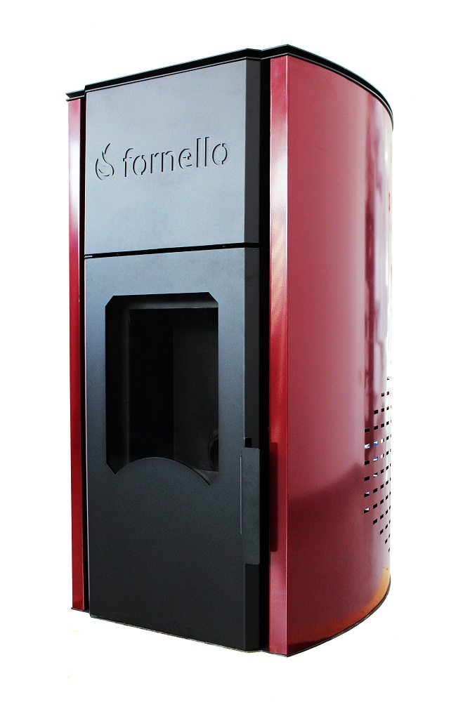 Pachet Termosemineu peleti Fornello Royal Bordeaux 25 kw complet echipat pentru incalzire pompa circulatie vas expansiune automatizare kit evacuare 3.5 ml Boiler Termoelectric Fornello 100 l Termostat Radio Comanda Salus 091FLRFV2 Aspirator s