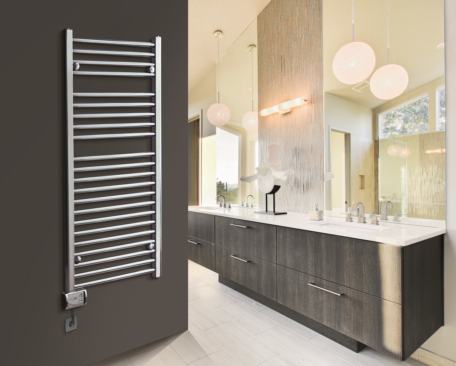 Radiator (calorifer) baie portprosop electric iVigo EHR 5015 350 W 500x800 mm inox