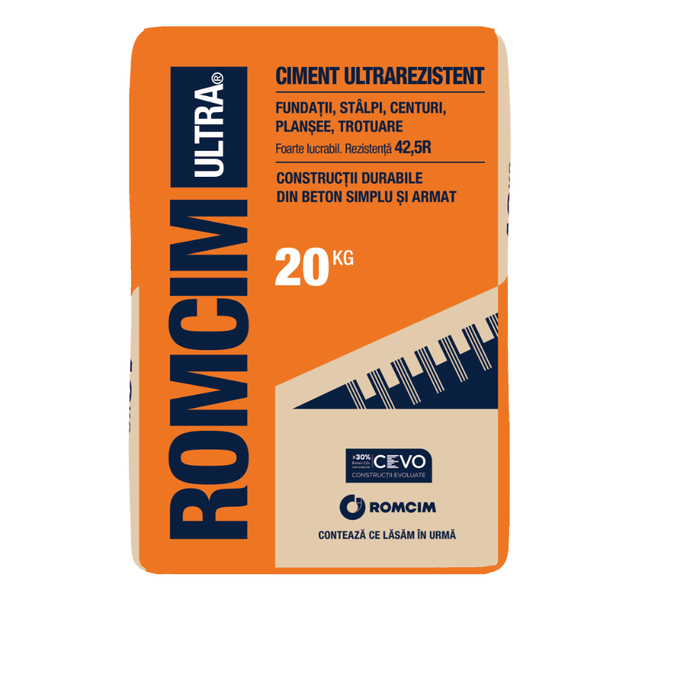 Ciment Romcim Ultra, interior/exterior, rezistenta 42.5 R, 20 kg
