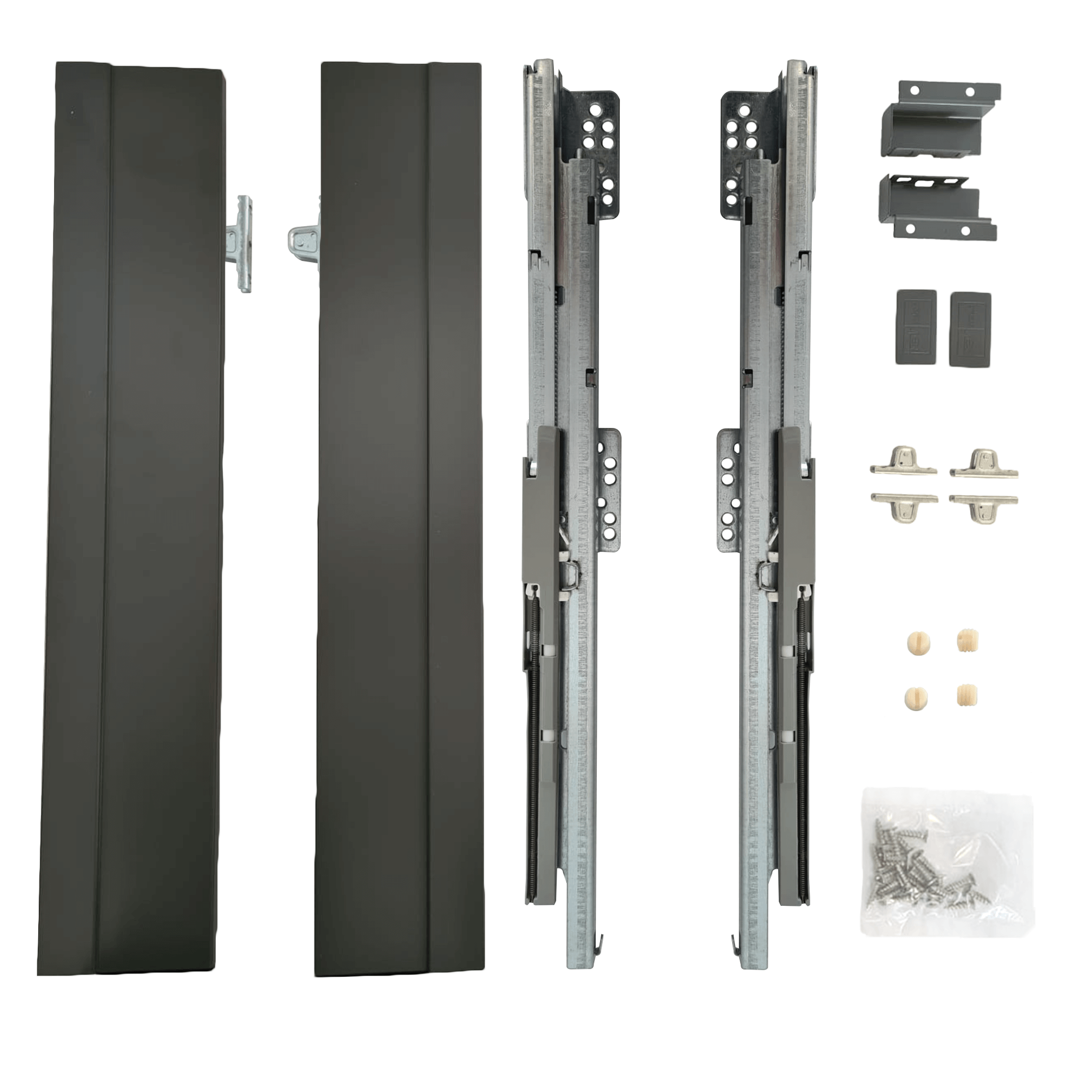 Set sertar FGV TEN2, metal, antracit, 45 kg,  H 90 mm, 500 mm