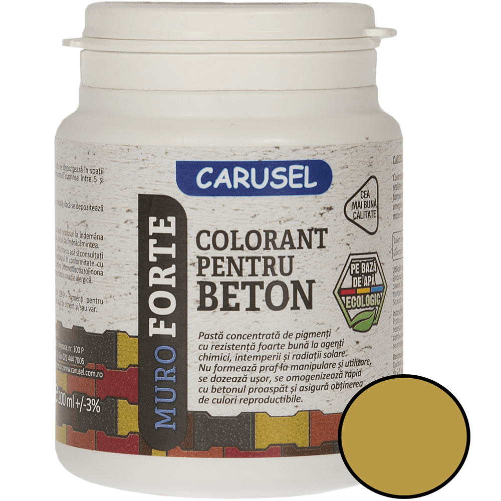 Colorant pentru beton Carusel, galben, 200 ml