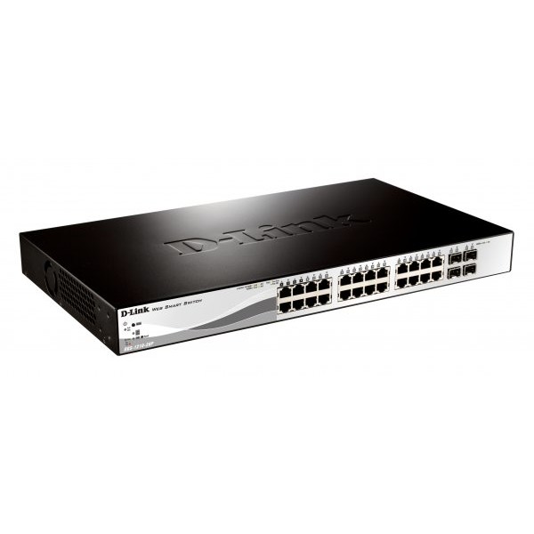 Switch DGS-1210-28, Managed Switch, 24 porturi Gigabit, 4 porturi SFP Gigabit
