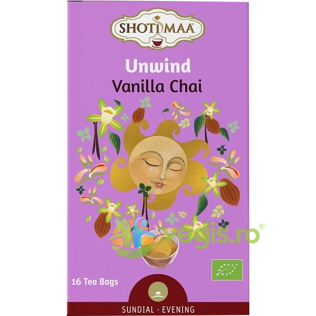 Ceai Vanilla Chai Sundial Unwind Ecologic/Bio 16dz