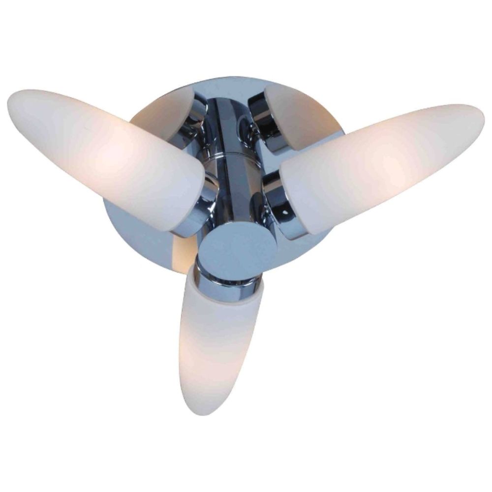 Aplica pentru baie HL893, metal,  3 x 40 W, E14, alb, 411 mm