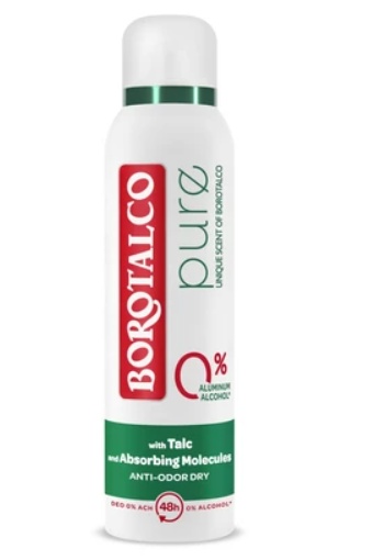 Deodorant spray Pure Original, Borotalco (Concentratie: Deo Spray, Gramaj: 150 ml)