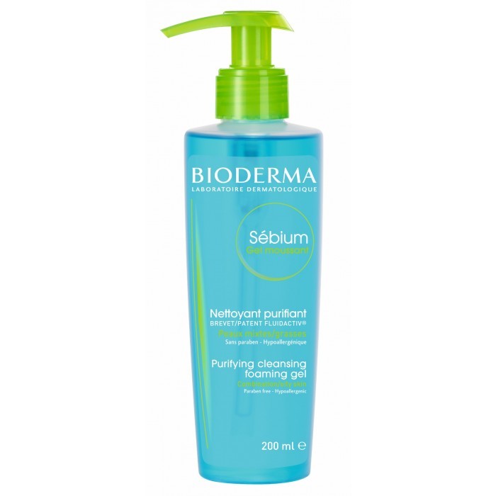 Gel spumant Sebium Bioderma (Gramaj: 200 ml, Concentratie: Gel de curatare)