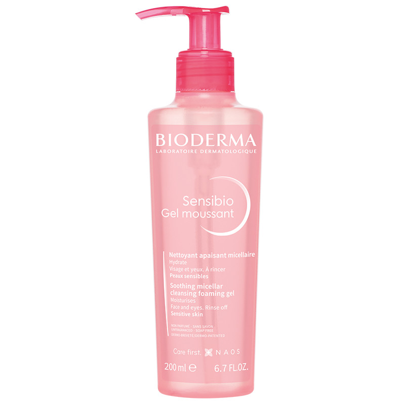 Gel spumant calmant si hidratant Sensibio Bioderma (Gramaj: 200 ml, Concentratie: Gel de curatare)