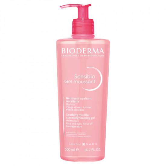Gel spumant calmant si hidratant Sensibio Bioderma (Gramaj: 500 ml, Concentratie: Gel de curatare)