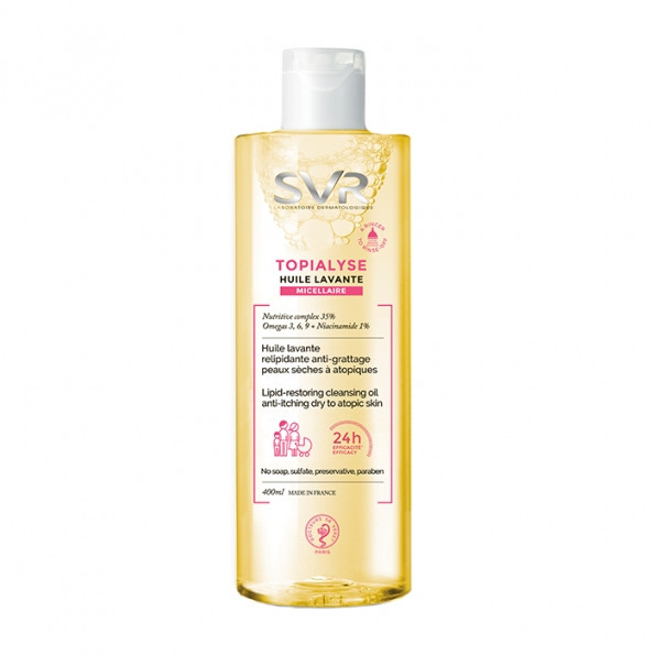 Ulei micelar Topialyse SVR Laboratoires (Gramaj: 400 ml, Concentratie: Solutie micelara)