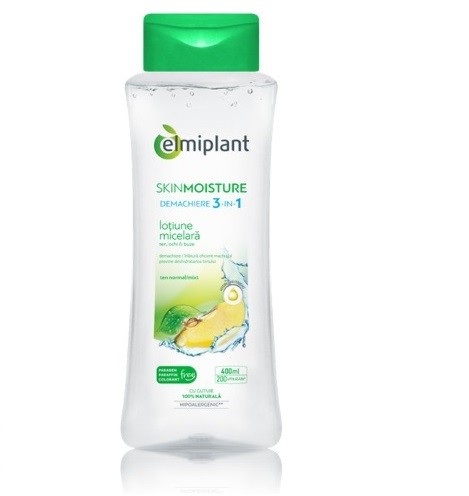 Lotiune micelara Ten normal si mixt Skin Moisture Elmiplant (Gramaj: 400 ml, Concentratie: Lotiune micelara)