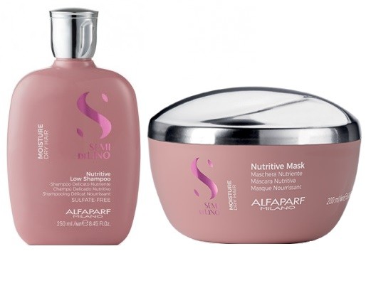 Set Alfaparf Semi Di Lino Moisture Nutritive cu 250 ml Sampon + 200 ml Masca (Concentratie: Set)