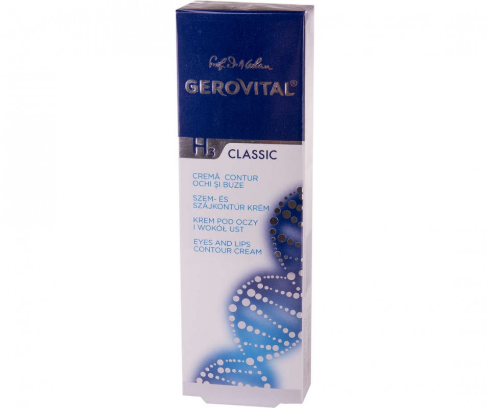 Crema pentru contur ochi si buze Gerovital H3 Classic (Concentratie: Crema pentru fata, Gramaj: 15 ml)