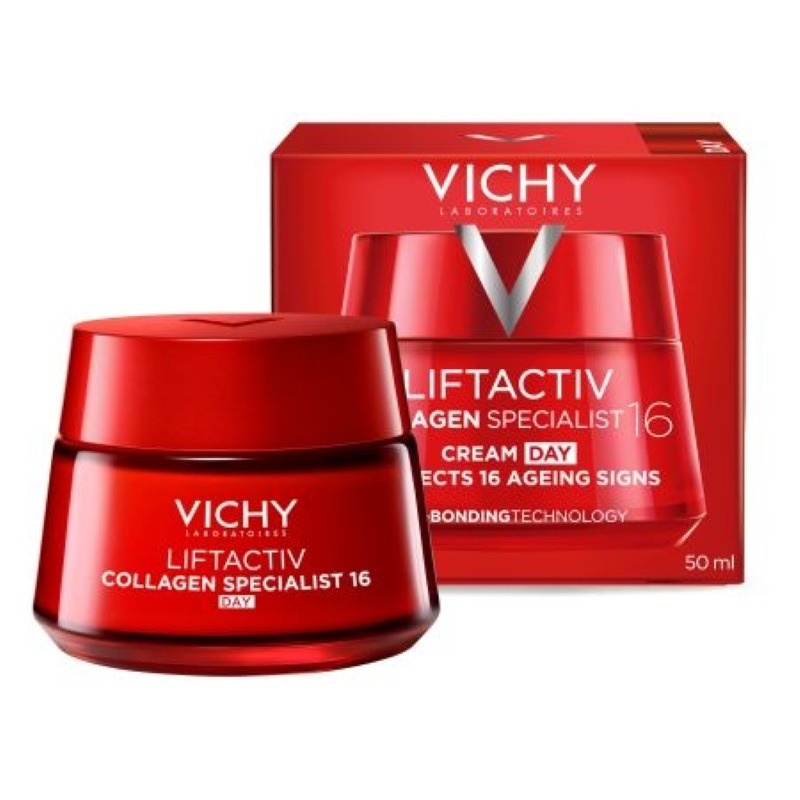 Crema de zi antirid pentru toate tipurile de ten Liftactiv Collagen Specialist 16 Vichy, 50 ml (Concentratie: Crema pentru fata, Gramaj: 50 ml)
