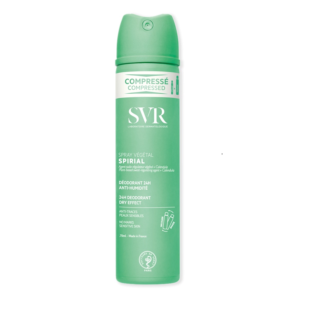 Spray vegetal antiperspirant Spirial, 75 ml, Svr (Concentratie: Deo Spray, Gramaj: 75 ml)