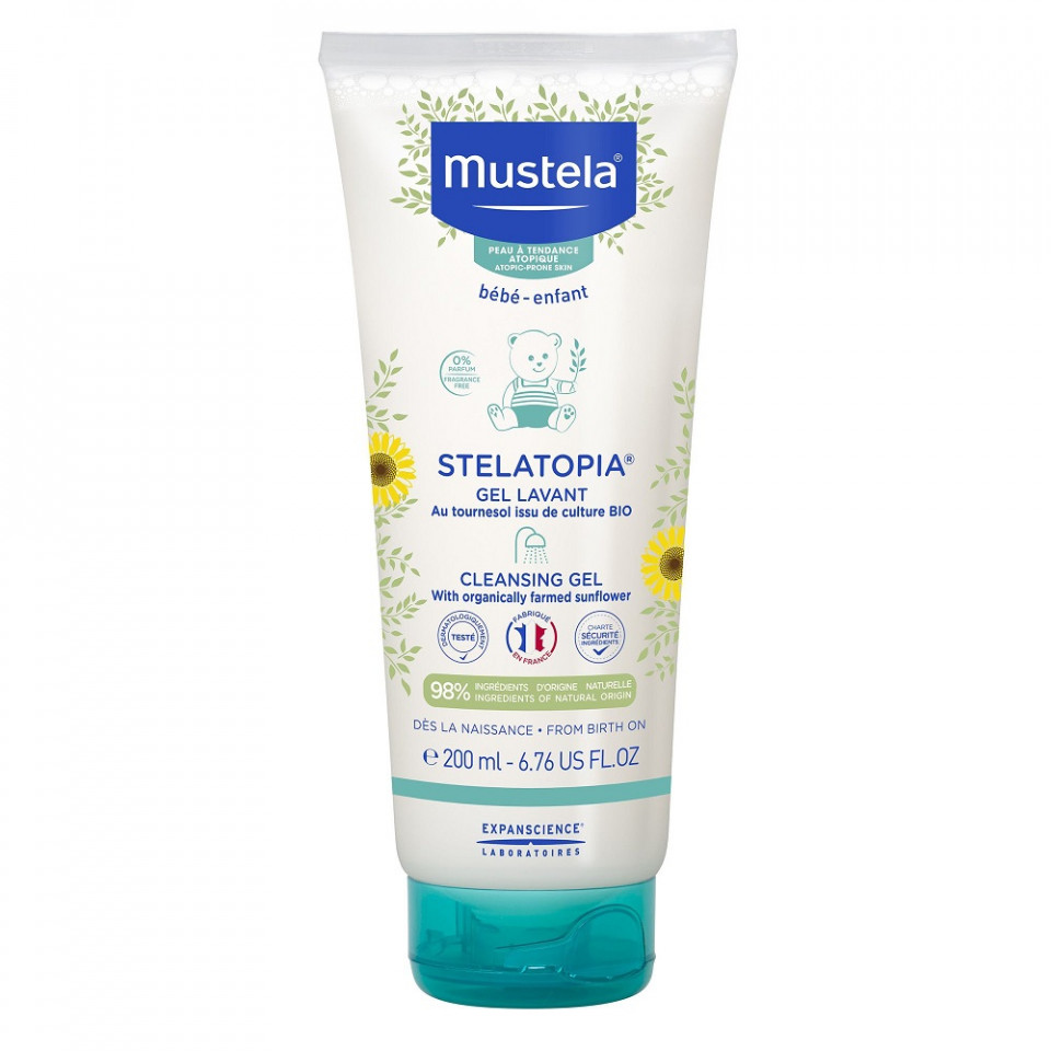 Gel de curatare pentru piele atopica Stelatopia, Mustela (Concentratie: Gel de dus, Gramaj: 200 ml)