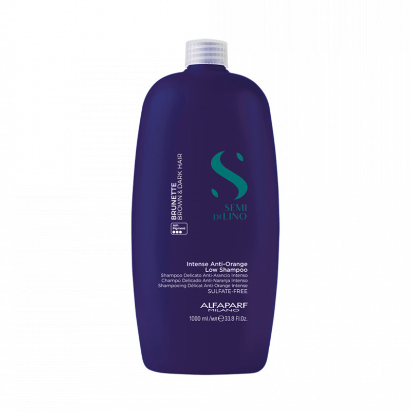Sampon pentru neutralizarea tonurilor de portocaliu Alfaparf Milano Semi Di Lino Brunette (Concentratie: Sampon, Gramaj: 1000 ml)