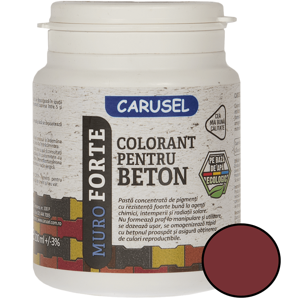 Colorant pentru beton, rosu, 200 ml