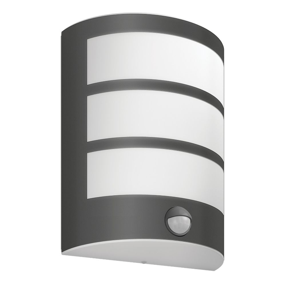 Aplica exterior Philips Python, cu senzor, antracit, 1x LED, IP44, 4000K, 6W