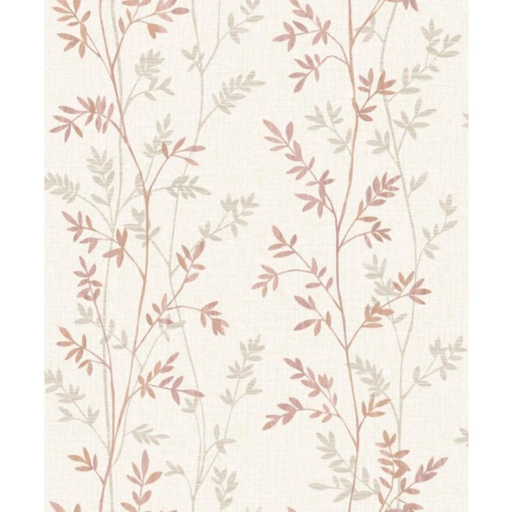 Tapet vinil Grandeco Natural Forest, alb, 53 cm