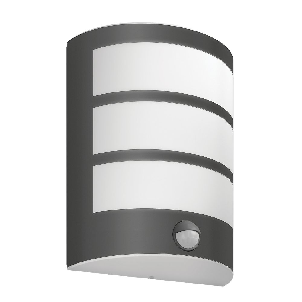 Aplica exterior Philips Python, cu senzor, antracit, 1x LED, IP44, 2700K, 6W