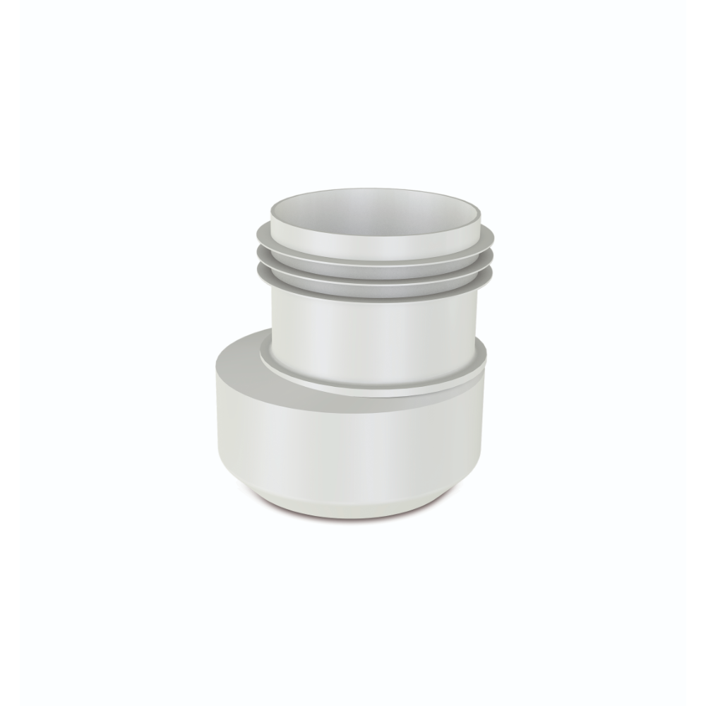 Manson WC excentric Wirquin, rigid, alb, diametru 20 mm, lungime 13.6 cm