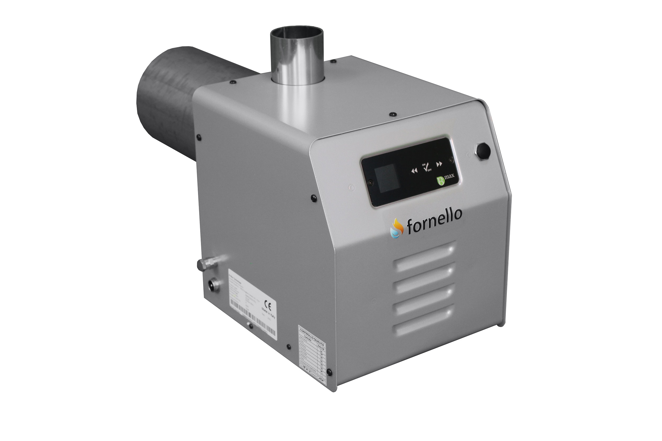 Pachet transformare cazanele pe lemne din combustibil solid in cazan pe peleti cu ARZATOR PELETI FORNELLO B-HOME 34 KW CU SNEC B-MAX si BUNCAR 500 LITRI