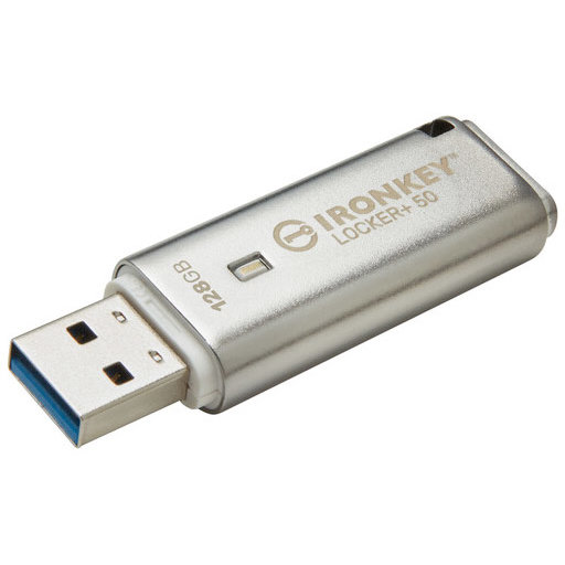 Memorie USB IronKey Locker+50 128GB USB 3.2 Silver