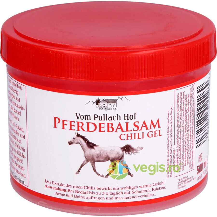 Gel Puterea Calului cu Ardei Iute 500ml