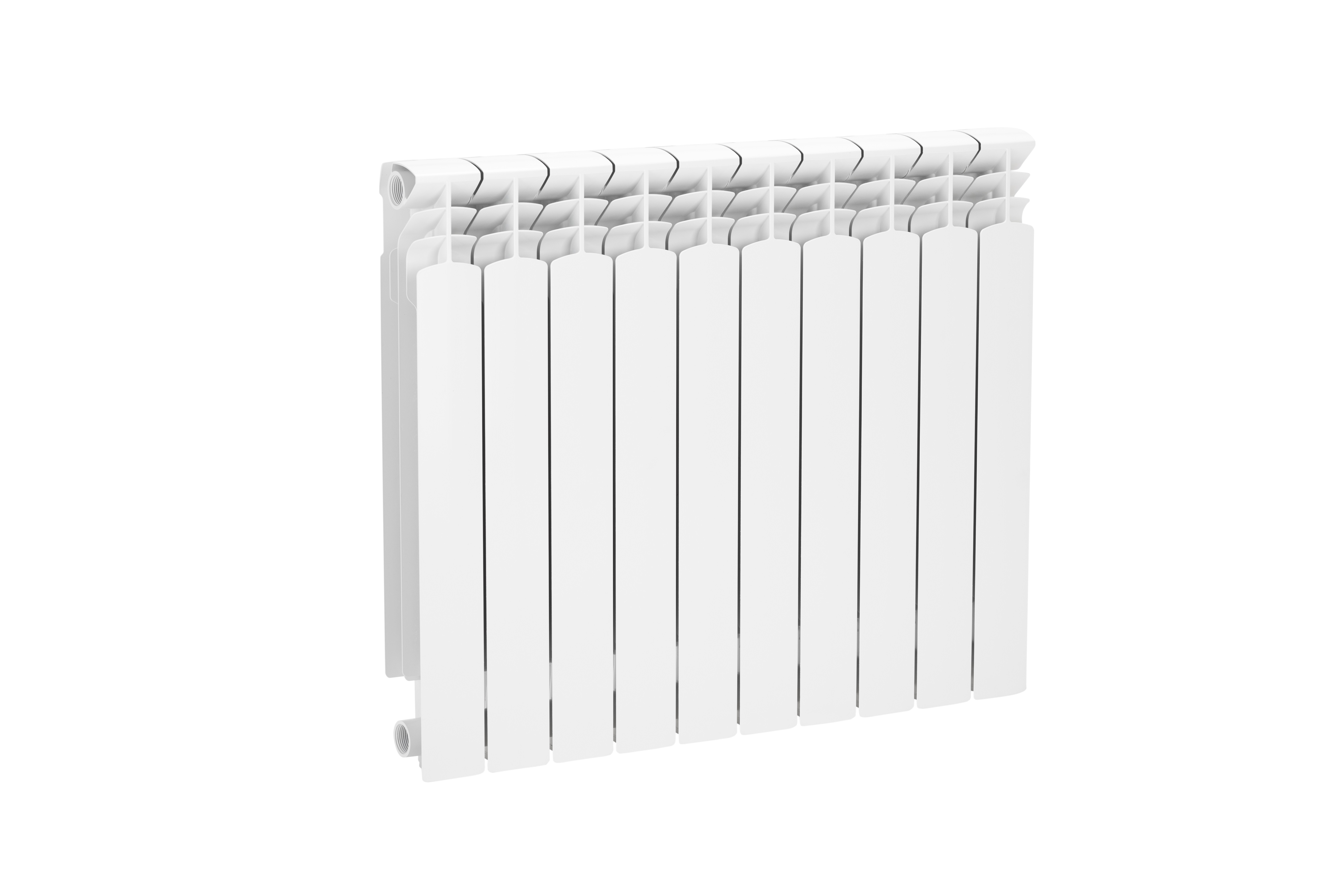 Pachet Radiator (calorifer) din aluminiu Fornello G600F 10 elementi set accesorii 11 piese si robineti tur/retur