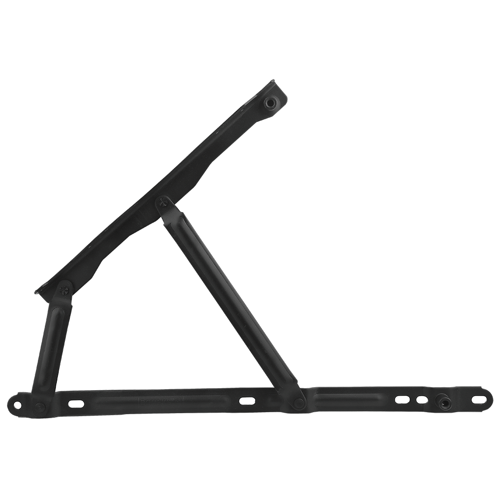 Set balamale pentru pat, fara amortizor, metal, negru, 2 bucati/set
