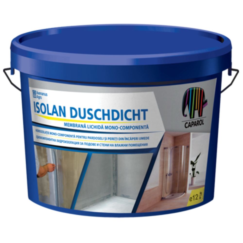 Hidroizolatie Caparol Isolan Duschdicht, flexibila, pensulabila, gri, 12 kg
