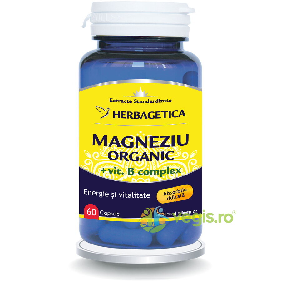 Magneziu Organic cu B-Complex 60cps