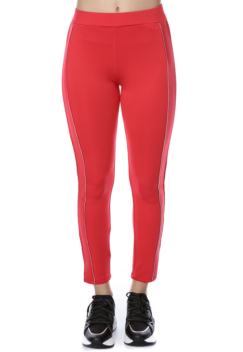 Pantaloni sport cu benzi laterale - Coral