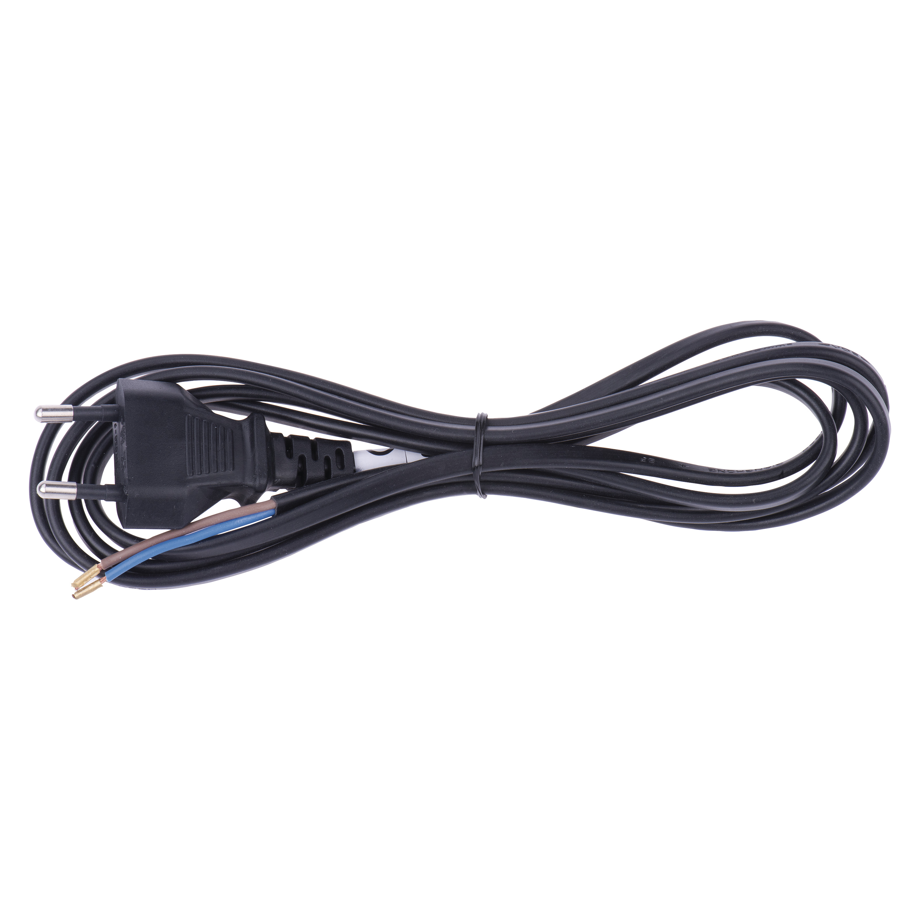Cablu de alimentare cu stecher MYYUP Emos, 2 x 0.75 mm2, negru, 3 m