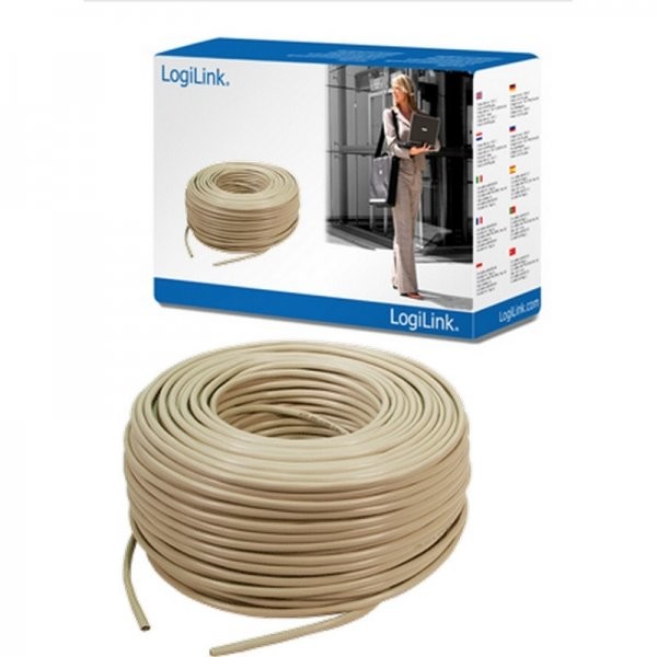 Cablu Logilink CPV0020, retea UTP cat. 5e 305m, Alb