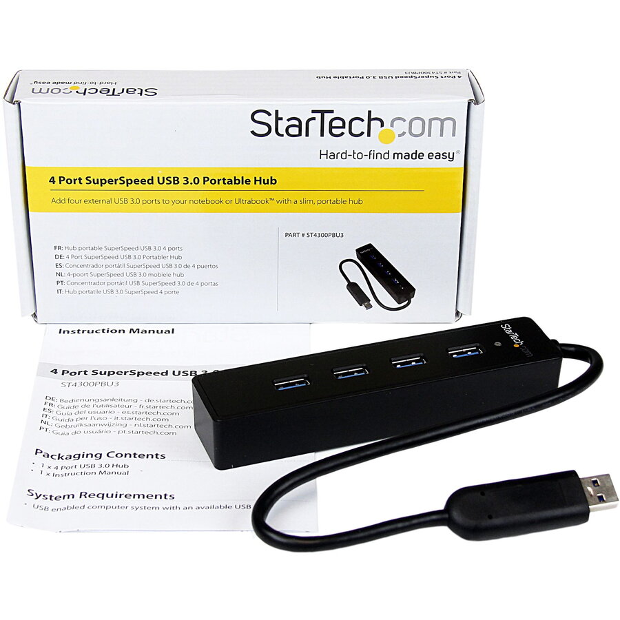 4 PORT PORTABLE USB 3.0 HUB