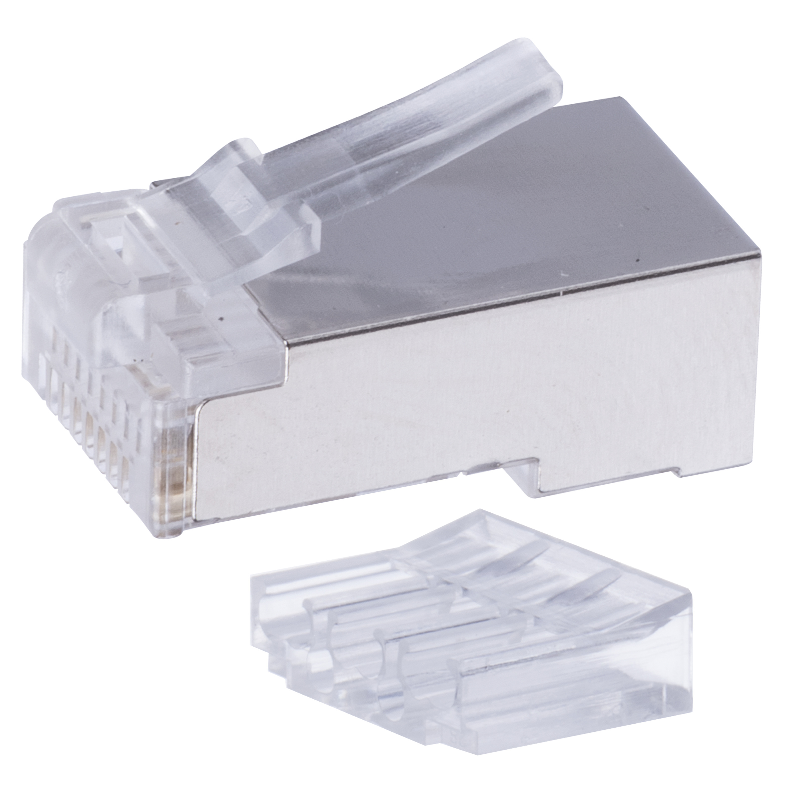 Set conectori RJ45 pentru cablu FTP CAT6, gri, 20 buc