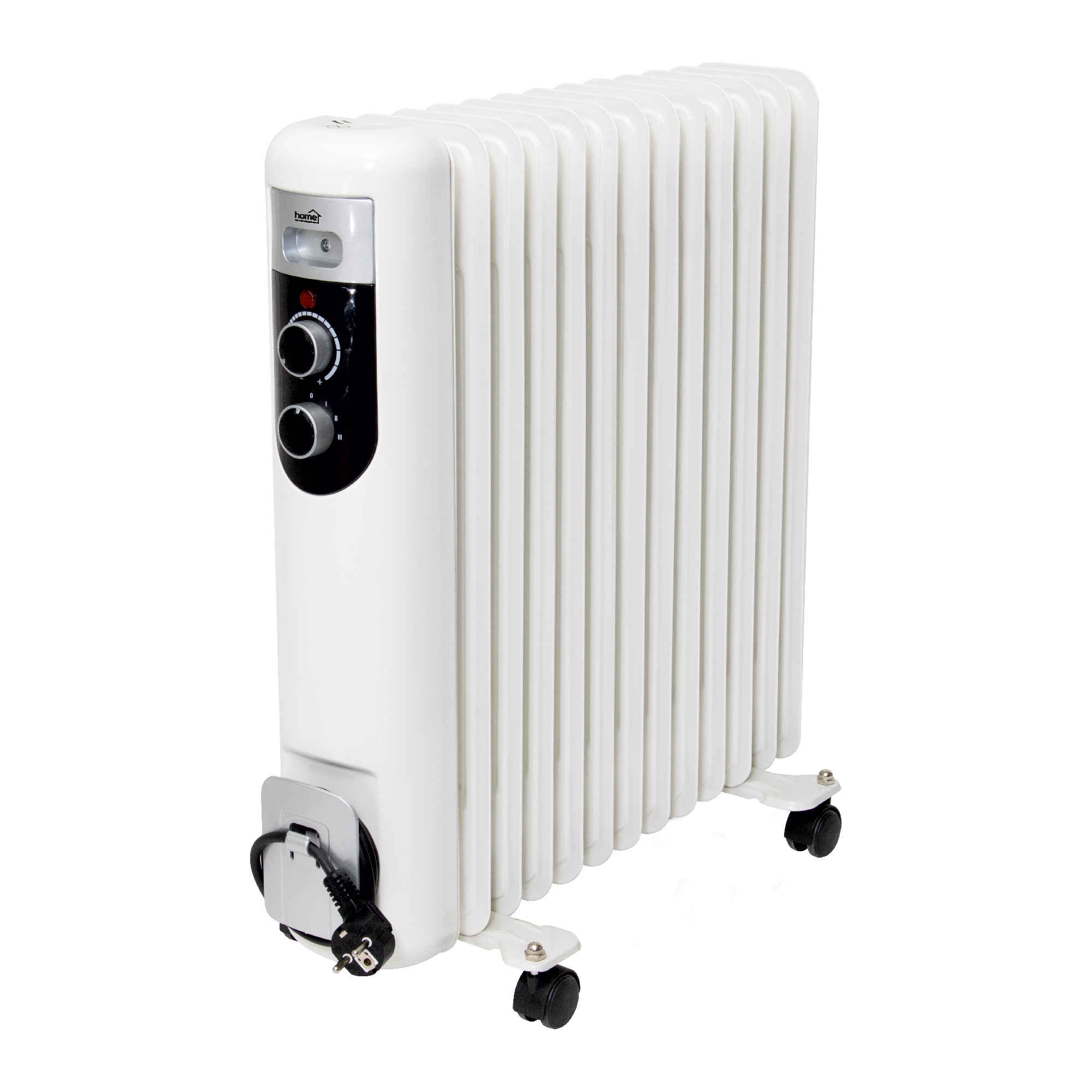Calorifer electric cu ulei Home by Somogyi FKOS 13M, 2500W, aluminiu, alb, 60 x 58 cm