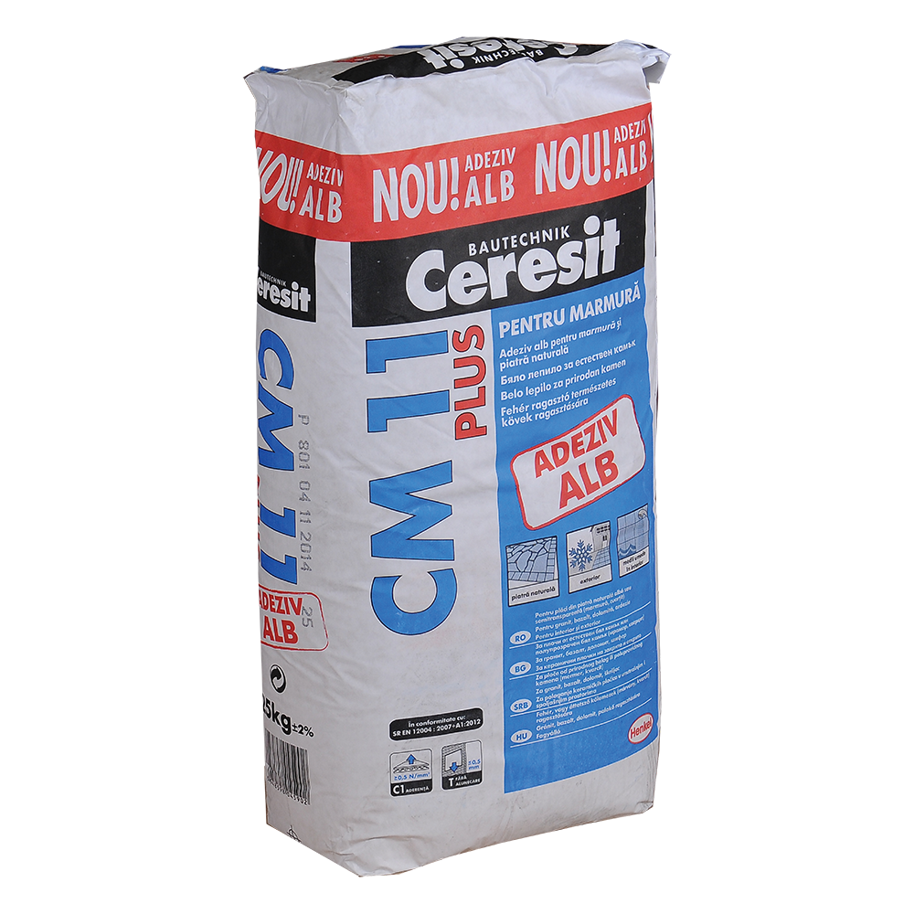 Adeziv pentru placari ceramice, Ceresit CM 11 Plus, alb, 25 kg