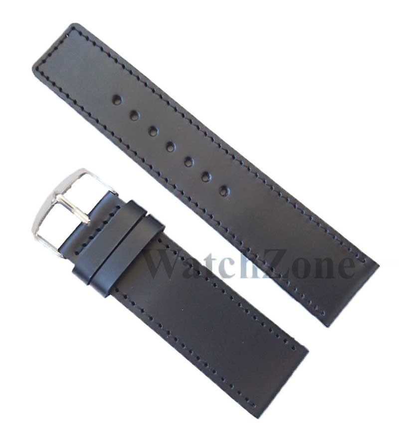 Curea ceas HANDMADE Neagra 22mm 24mm 26mm 28mm