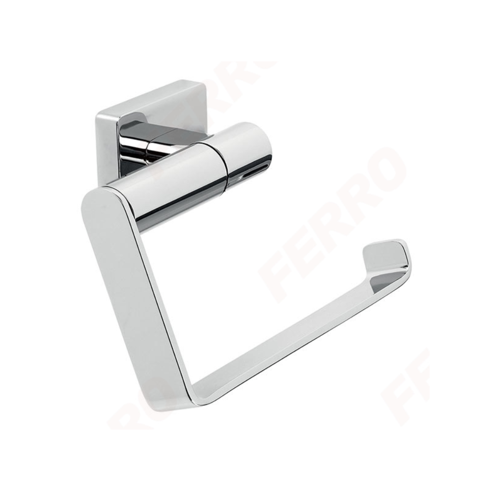 Suport pentru hartie igienica Ferro Greta AGR33, metal, sistem prindere pe perete, 13.2 x 8.35 cm
