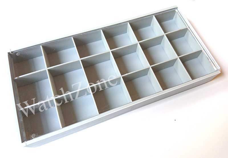 Cutie Depozitare Piese Capac Transparent 18 spatii