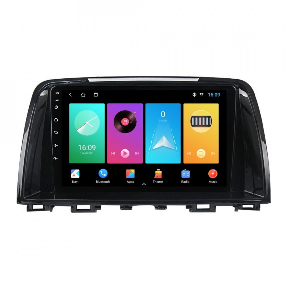 Navigatie dedicata cu Android Mazda 6 2013 - 2015, 1GB RAM, Radio GPS Dual Zone, Display HD IPS 9" Touchscreen, Internet Wi-Fi, Bluetooth, MirrorLink, USB
