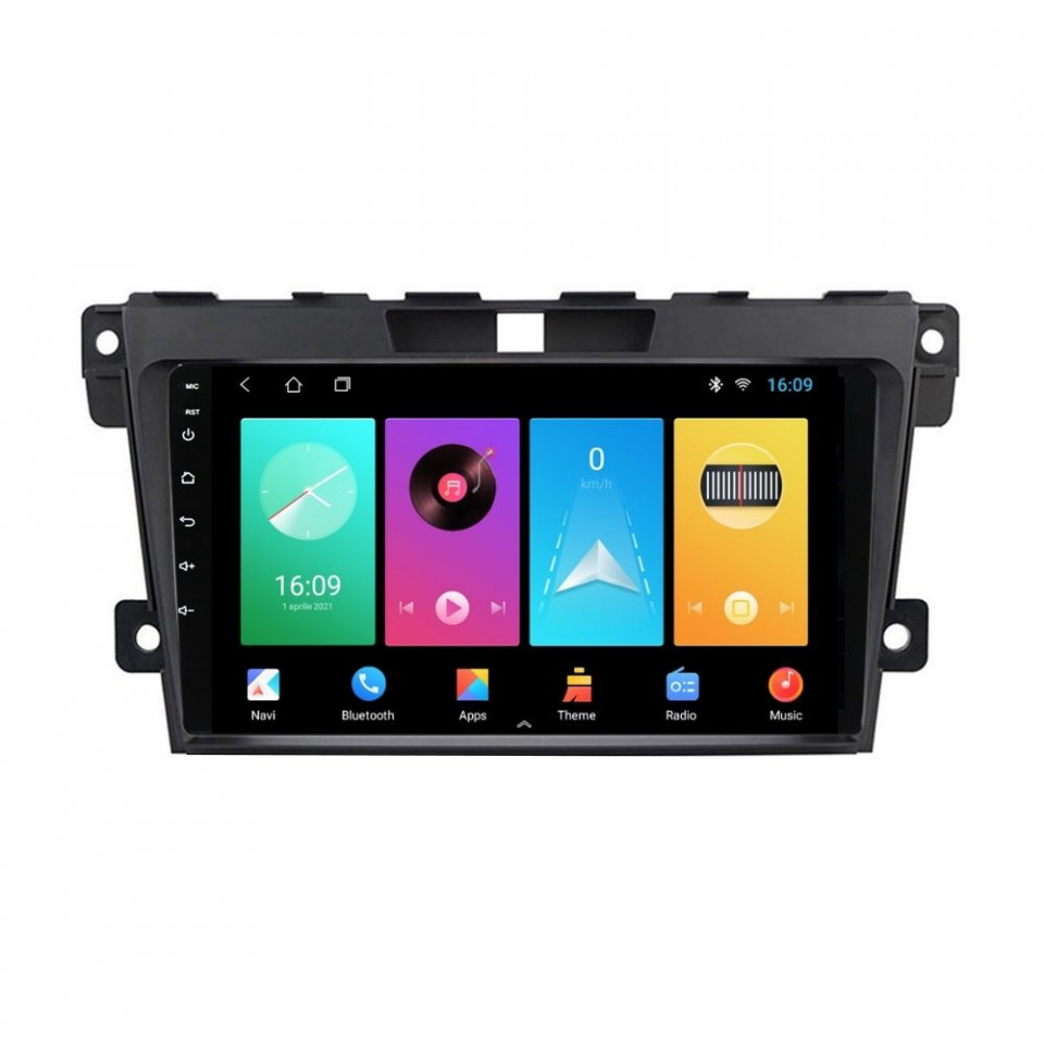 Navigatie dedicata cu Android Mazda CX-7 2006 - 2015, 1GB RAM, Radio GPS Dual Zone, Display HD IPS 9" Touchscreen, Internet Wi-Fi, Bluetooth, MirrorLink, USB