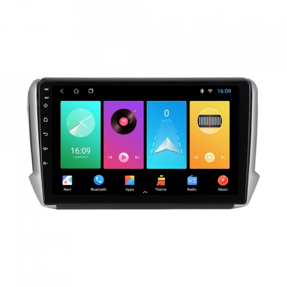 Navigatie dedicata cu Android Peugeot 2008 I 2013 - 2019, 1GB RAM, Radio GPS Dual Zone, Display HD IPS 10" Touchscreen, Internet Wi-Fi, Bluetooth, MirrorLink, USB