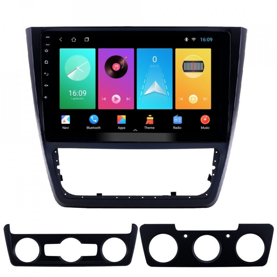 Navigatie dedicata cu Android Skoda Yeti 2009 - 2018, 1GB RAM, Radio GPS Dual Zone, Display HD IPS 10" Touchscreen, Internet Wi-Fi, Bluetooth, MirrorLink, USB
